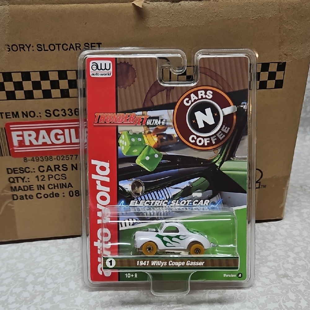 auto world Cars N Coffee 1941 Willys Coupe Slot Car Gasser iwheels SC408